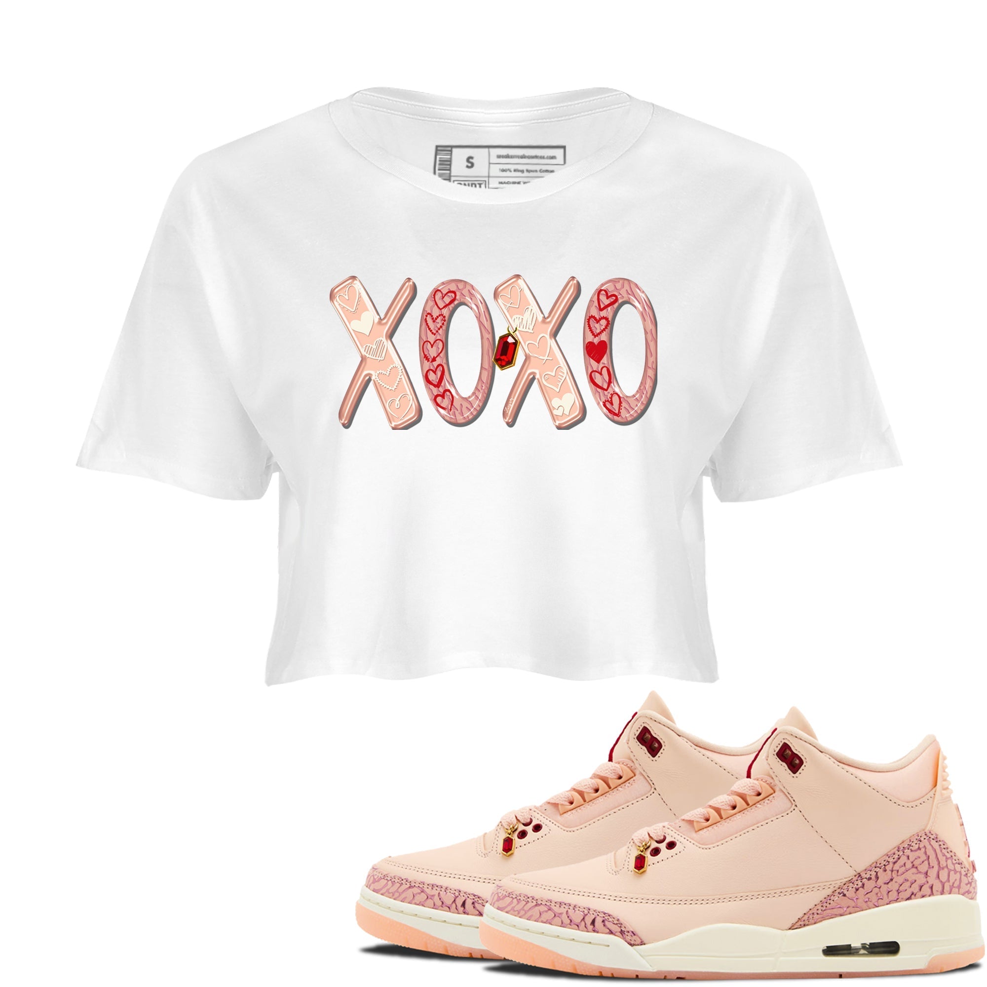 XOXO snkmatch Women's Top - Air Jordan 3 Valentines Day