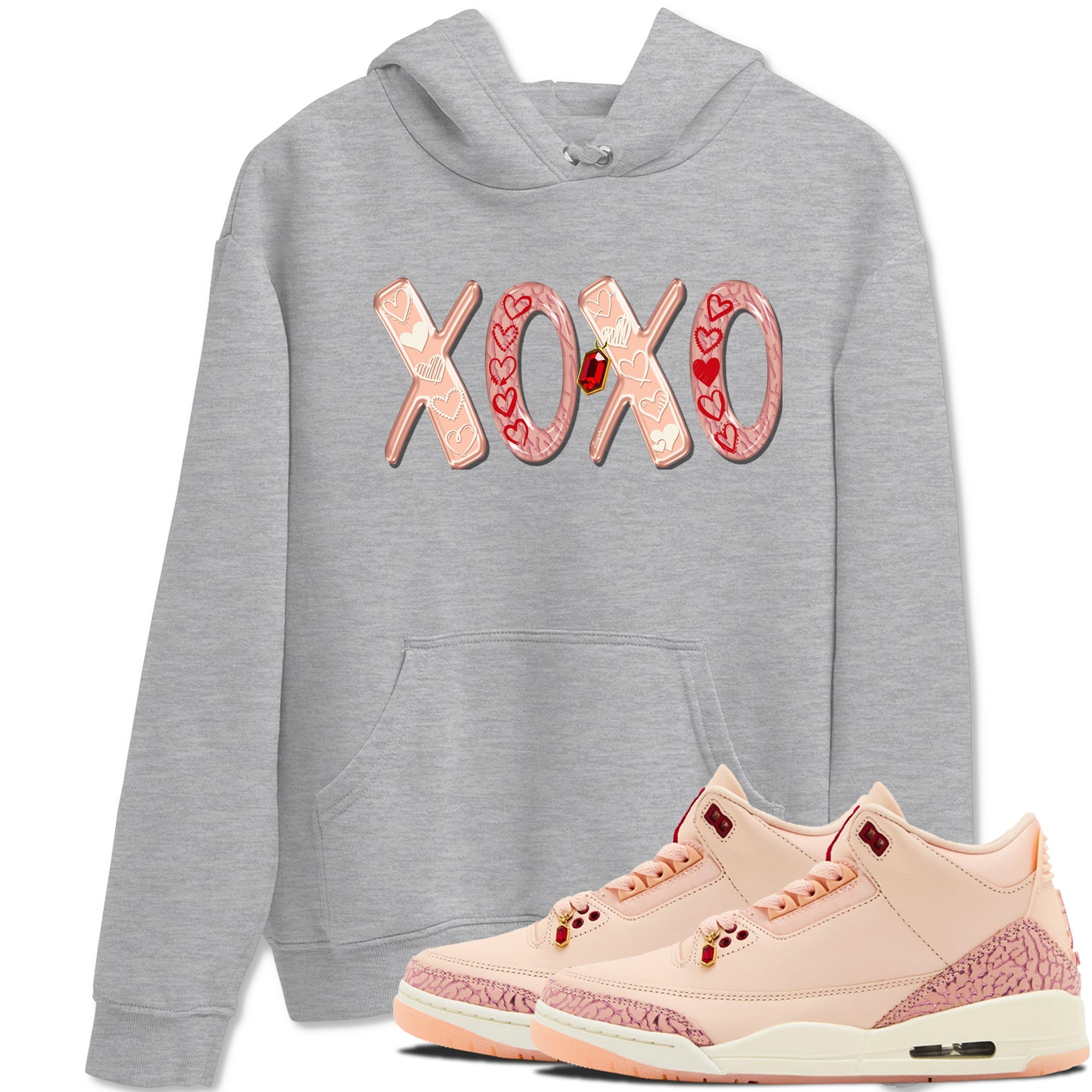 XOXO snkmatch Tees - Air Jordan 3 Valentines Day