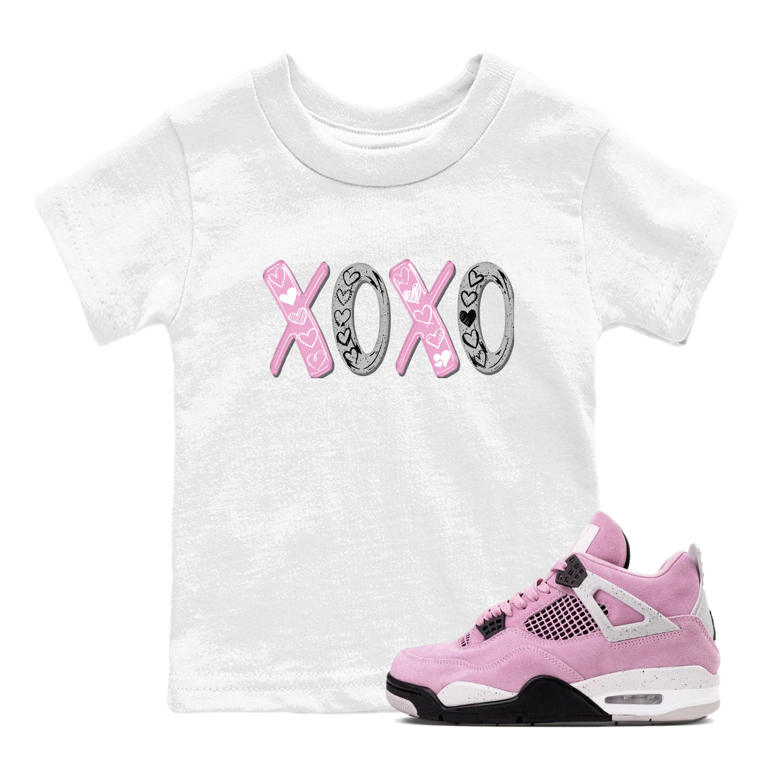 XOXO snkmatch Tees Kids - Air Jordan 4 Orchid
