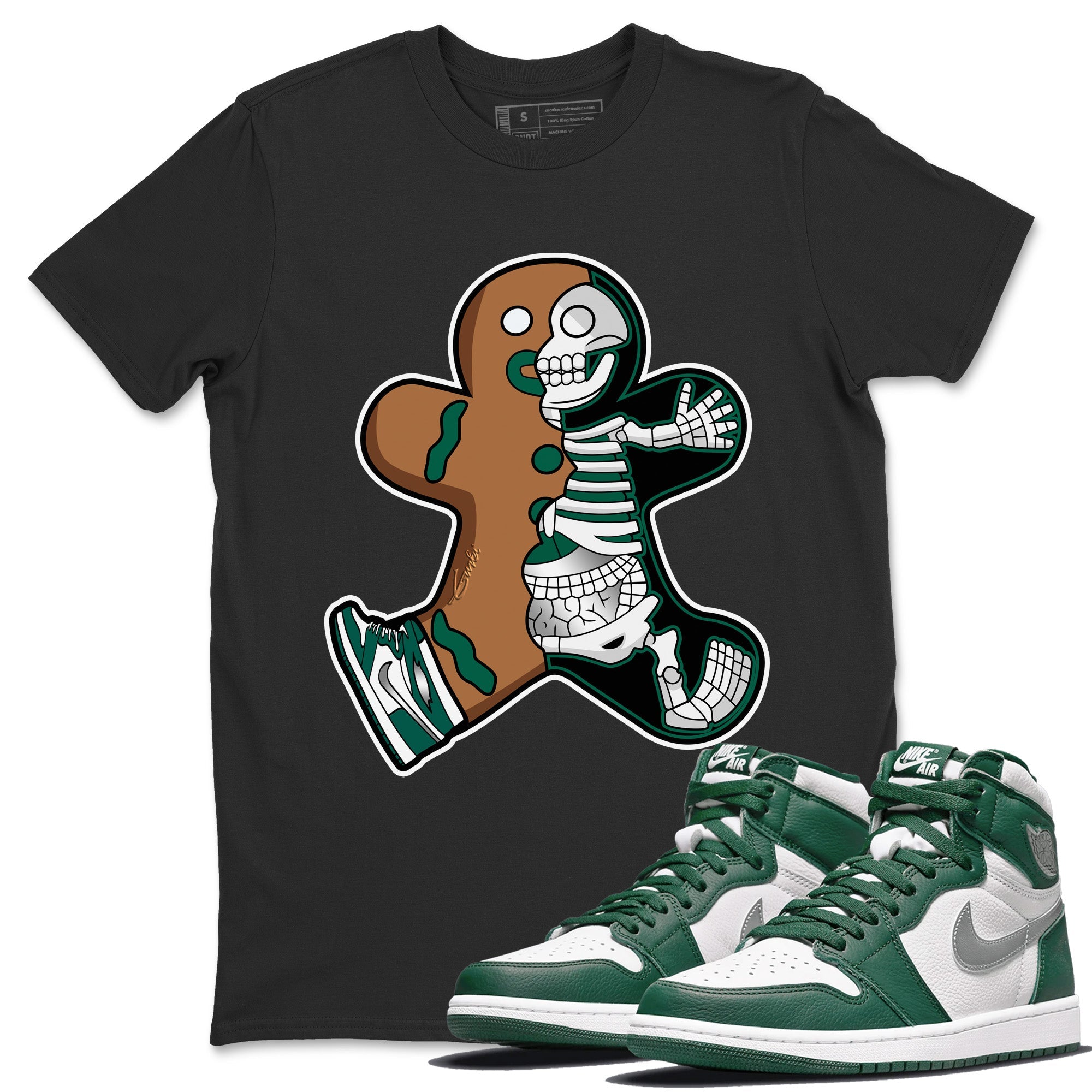 Xray Gingerbread Man Unisex Tops - Air Jordan 1 Gorge Green