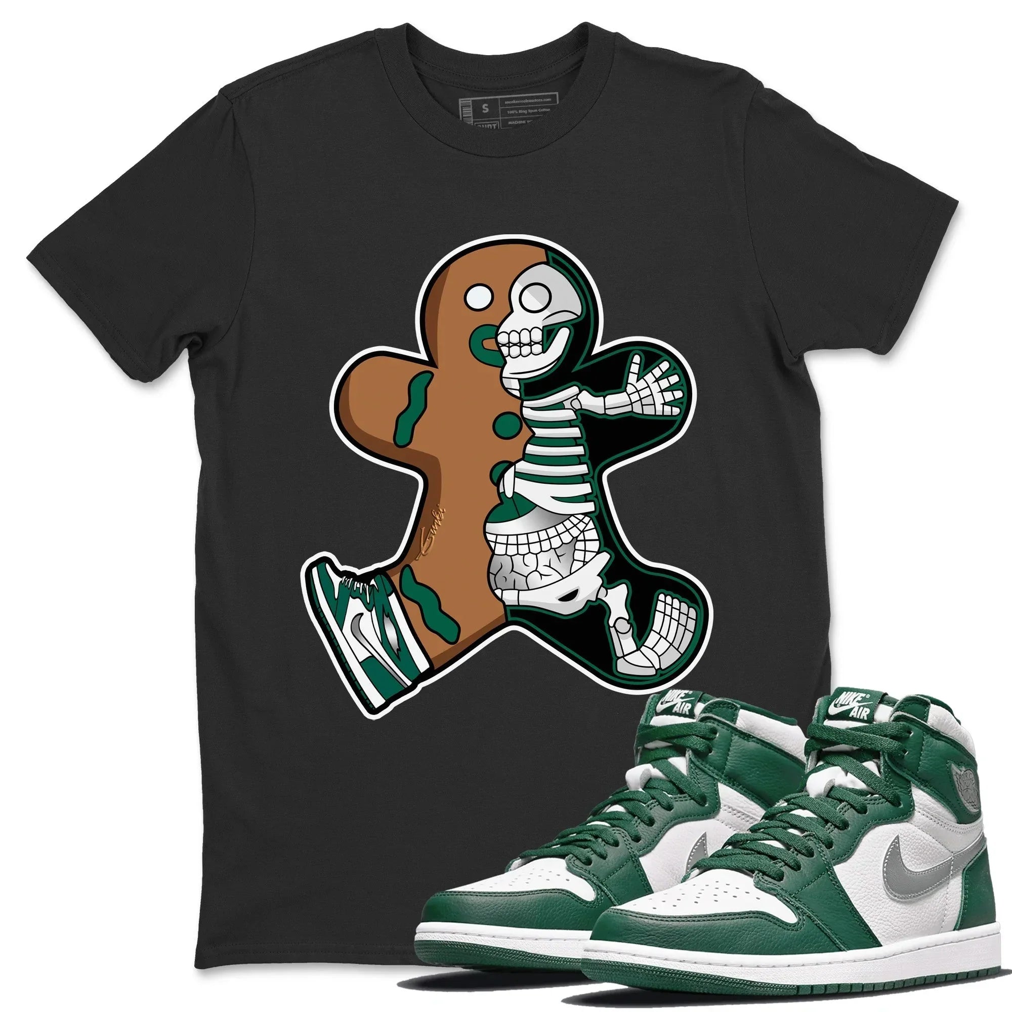 Xray Gingerbread Man Unisex Tops - Air Jordan 1 Gorge Green