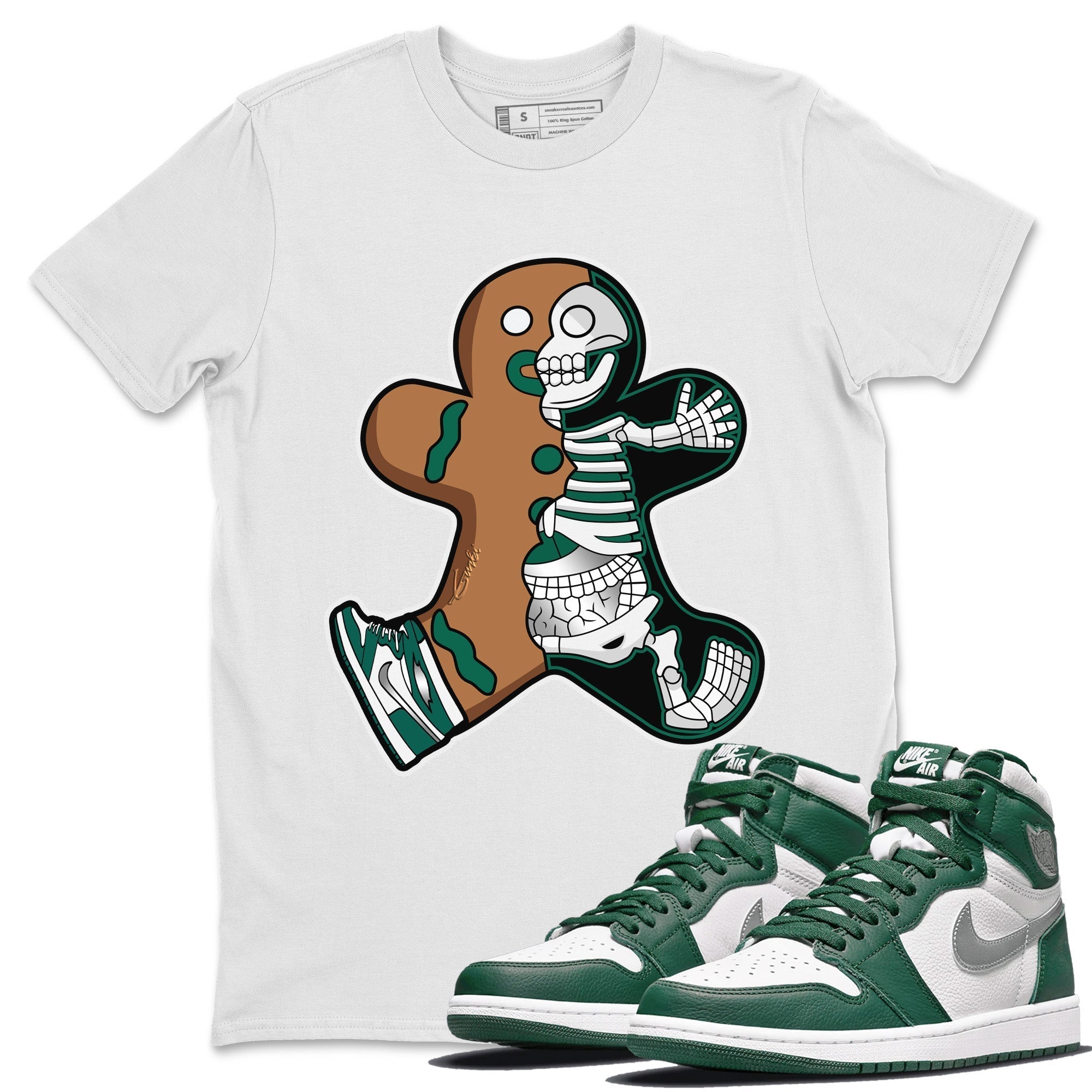 Xray Gingerbread Man Unisex Tops - Air Jordan 1 Gorge Green