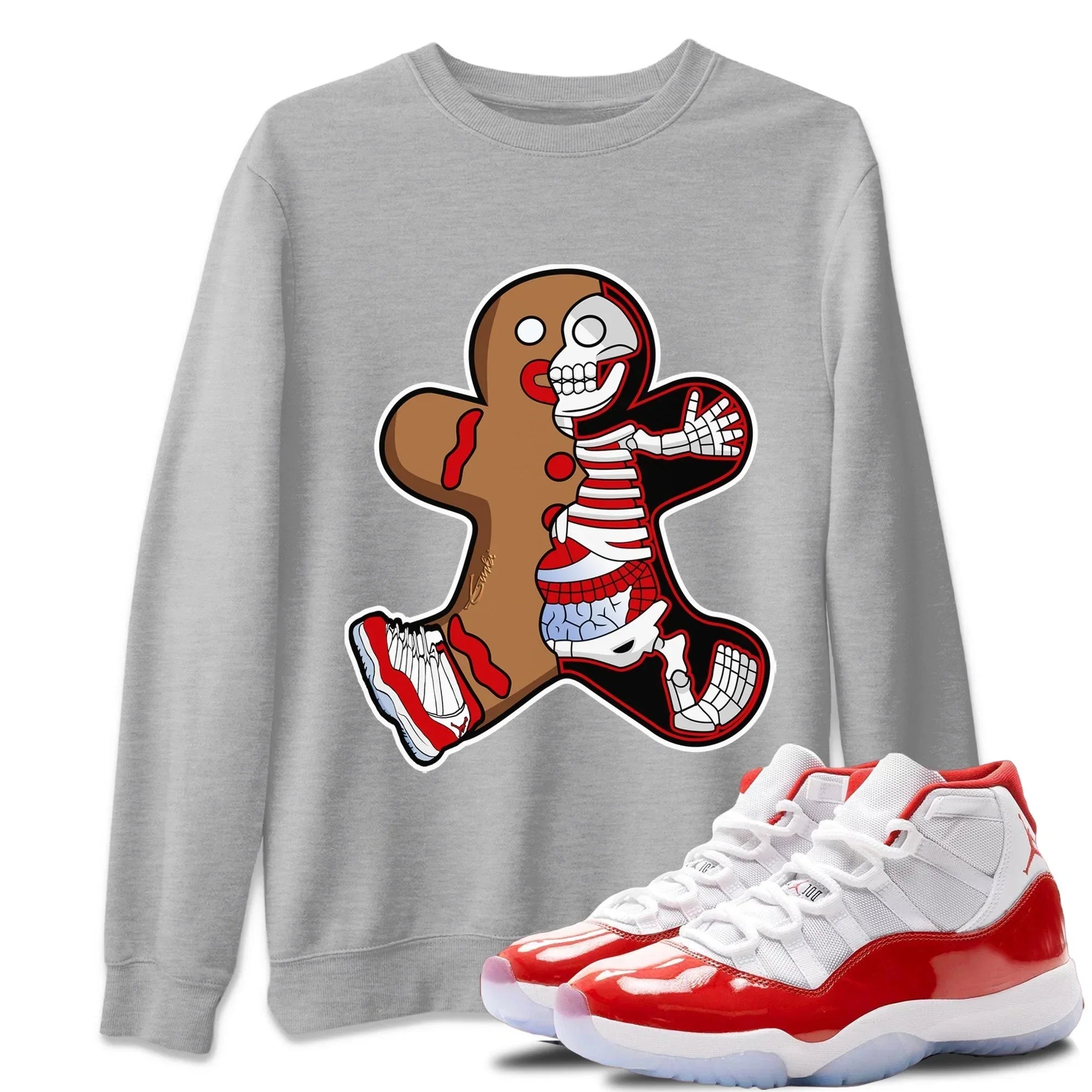 Xray Gingerbread Man Unisex Tops - Air Jordan 11 Cherry