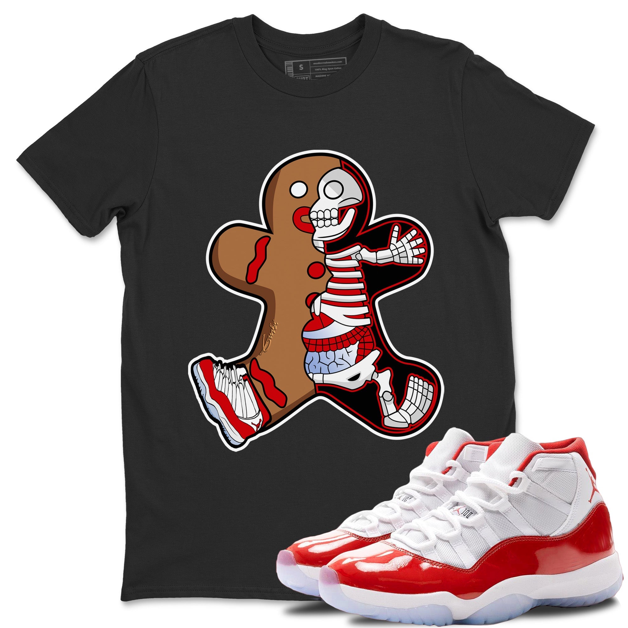 Xray Gingerbread Man Unisex Tops - Air Jordan 11 Cherry