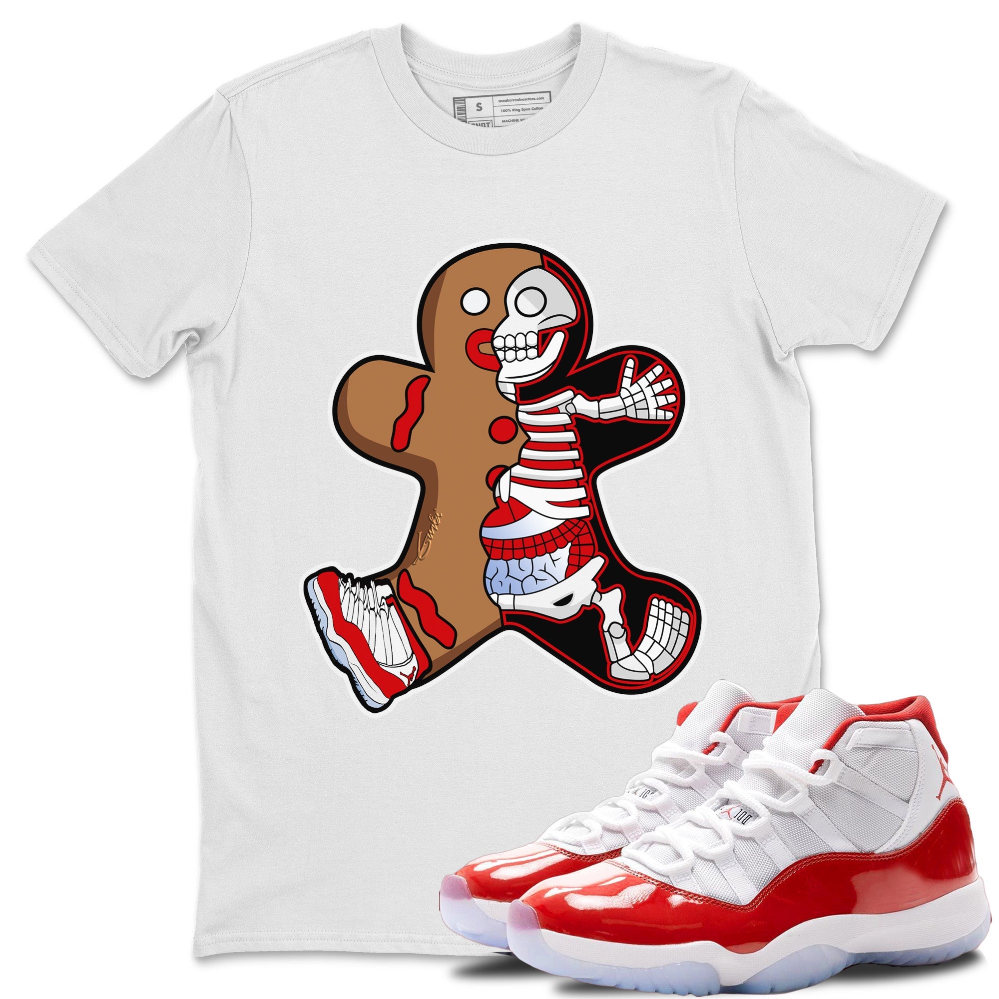 Xray Gingerbread Man Unisex Tops - Air Jordan 11 Cherry