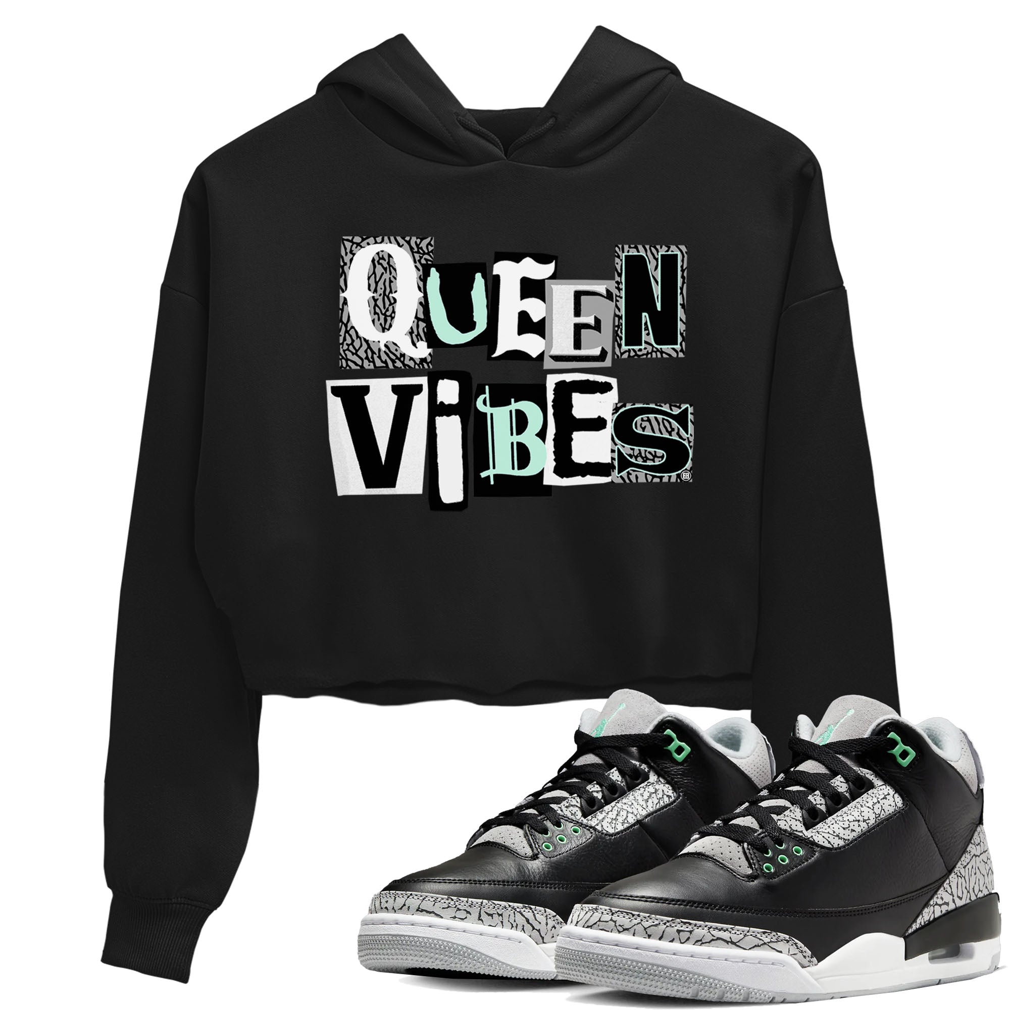 Queen Vibes snkmatch Women's Top - Air Jordan 3 Green Glow
