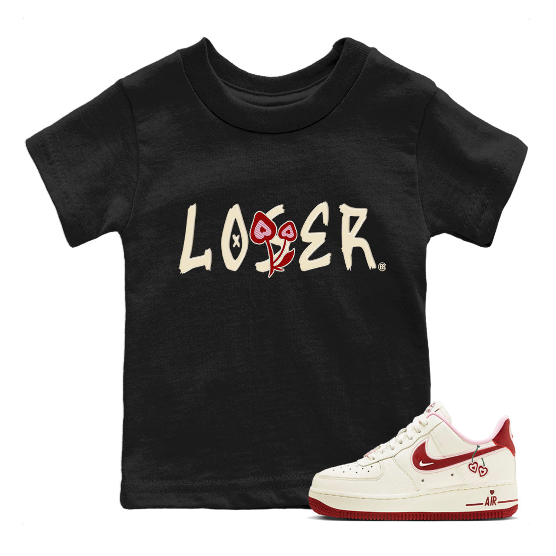 Loser Lover Kids Tops - Air Force 1 Valentines Day