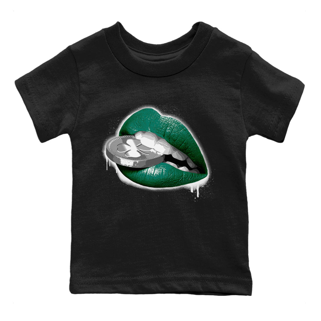 Lips Coin Kids Tops - Air Jordan 1 Gorge Green