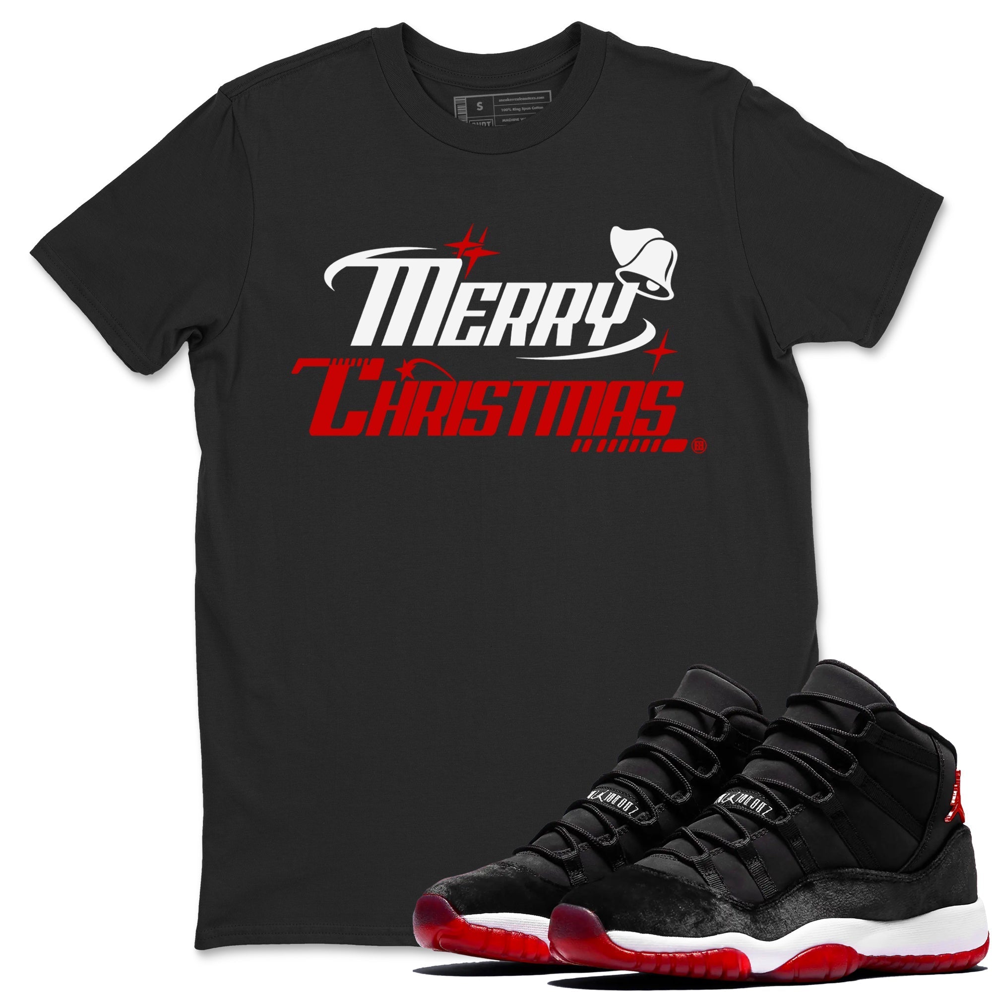 Y2K Merry Christmas snkmatch Tees - Air Jordan 11 Bred Velvet