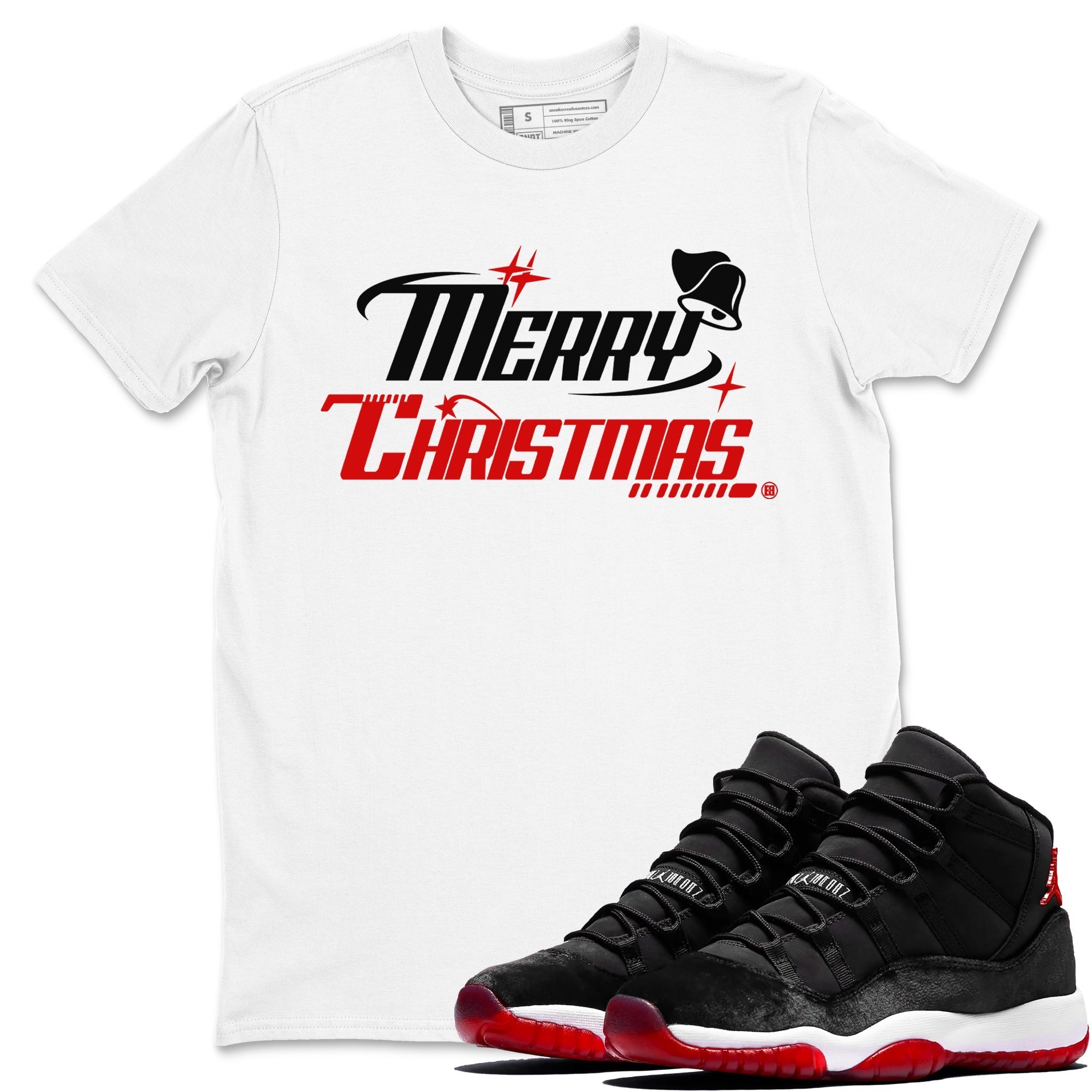 Y2K Merry Christmas snkmatch Tees - Air Jordan 11 Bred Velvet