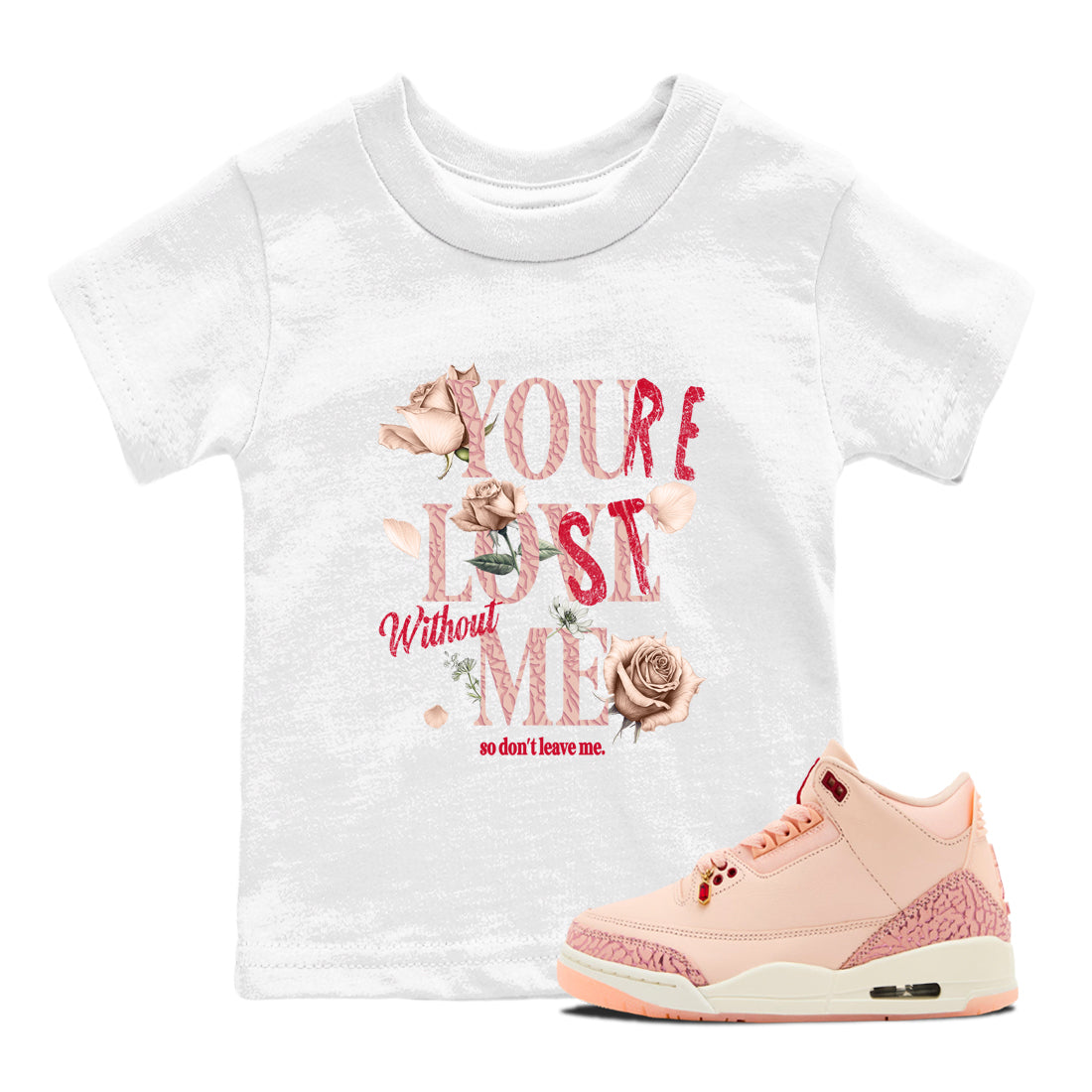 You Love Me snkmatch Tees Kids - Air Jordan 3 Valentines Day