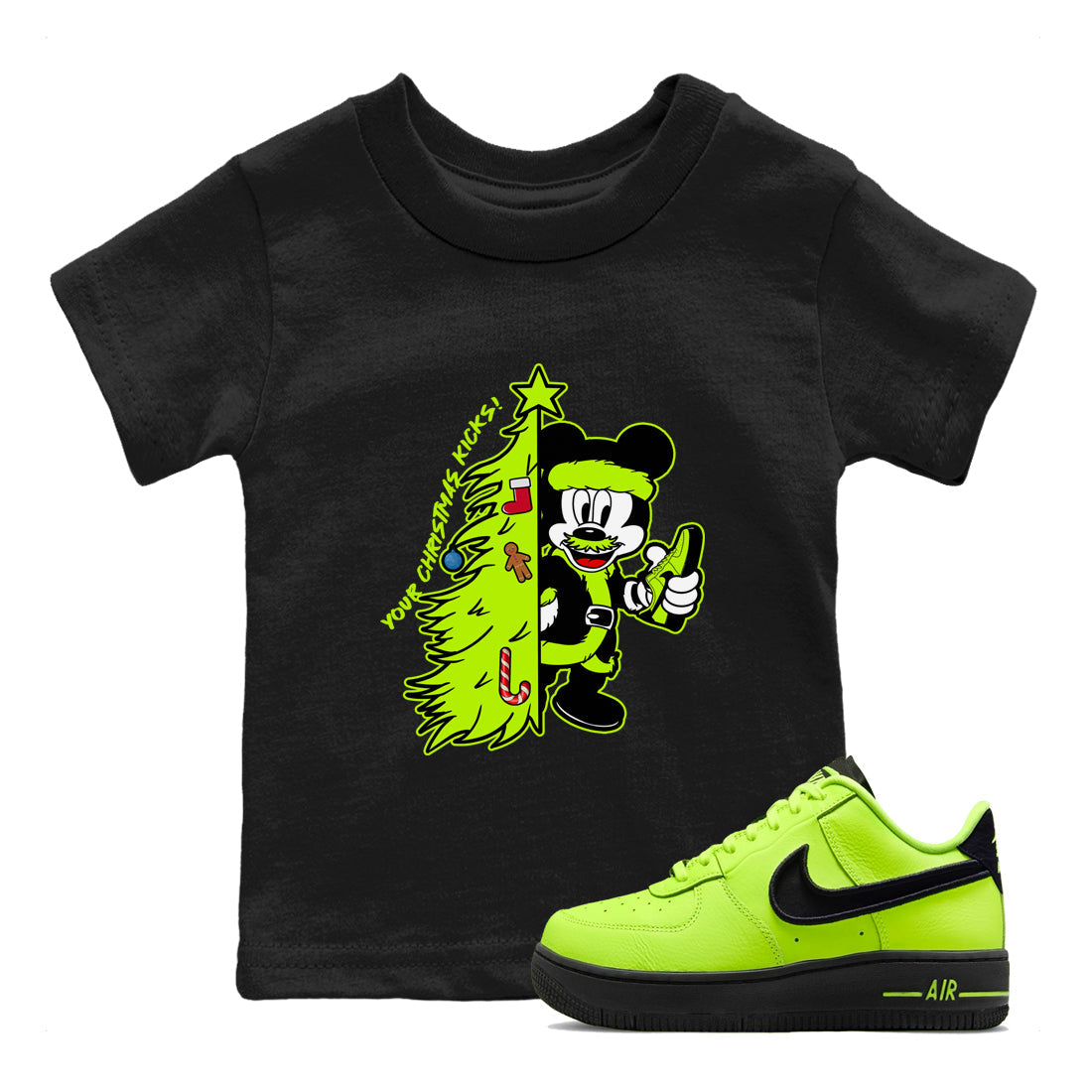 Your Christmas Kicks snkmatch Tees Kids - Air Force 1 Volt