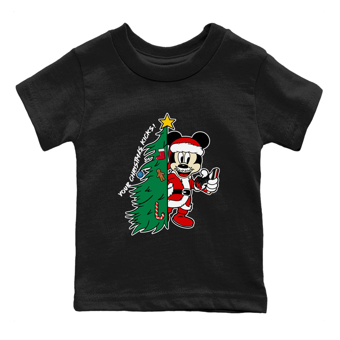 Your Christmas Kicks snkmatch Tees Kids - Air Jordan 1 Black Toe Reimagined