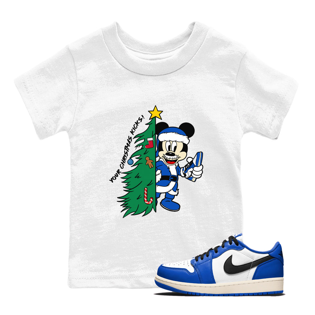 Your Christmas Kicks snkmatch Tees Kids - Air Jordan 1 Game Royal