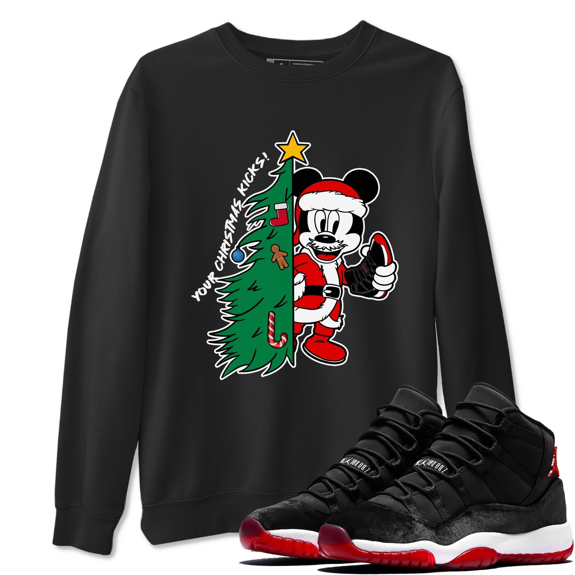 Your Christmas Kicks snkmatch Tees - Air Jordan 11 Bred Velvet