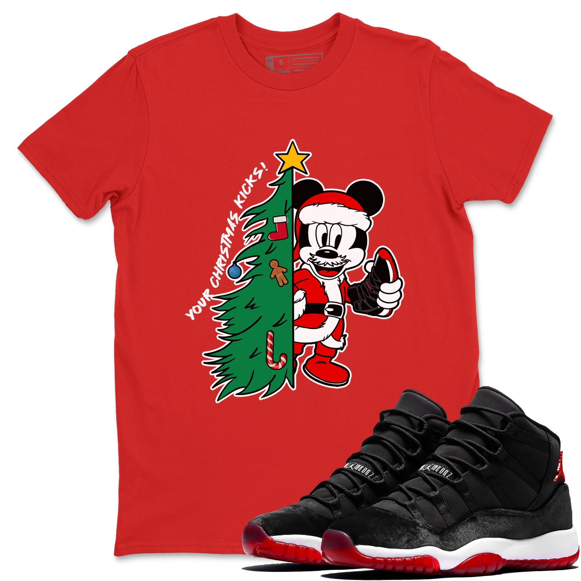 Your Christmas Kicks snkmatch Tees - Air Jordan 11 Bred Velvet