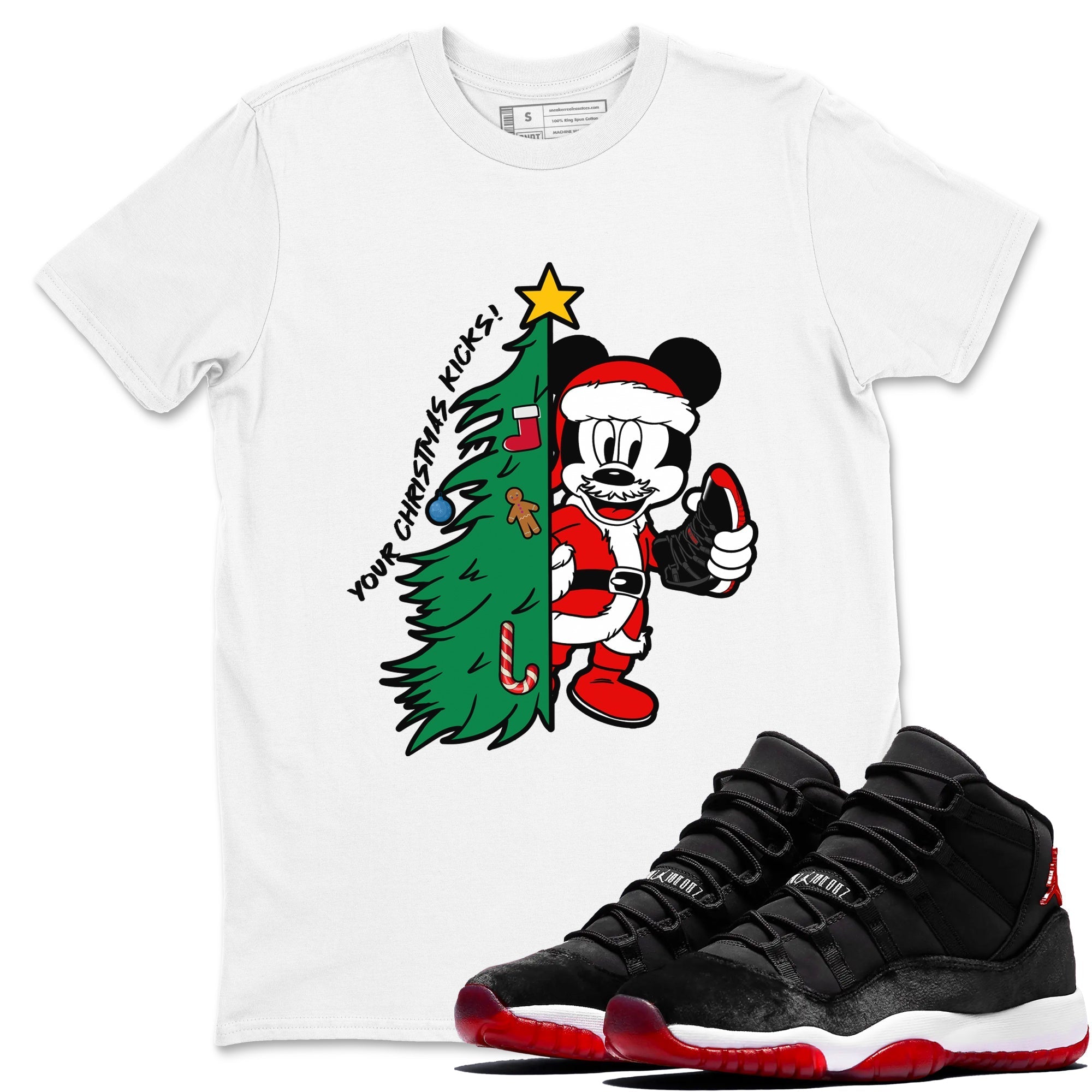 Your Christmas Kicks snkmatch Tees - Air Jordan 11 Bred Velvet