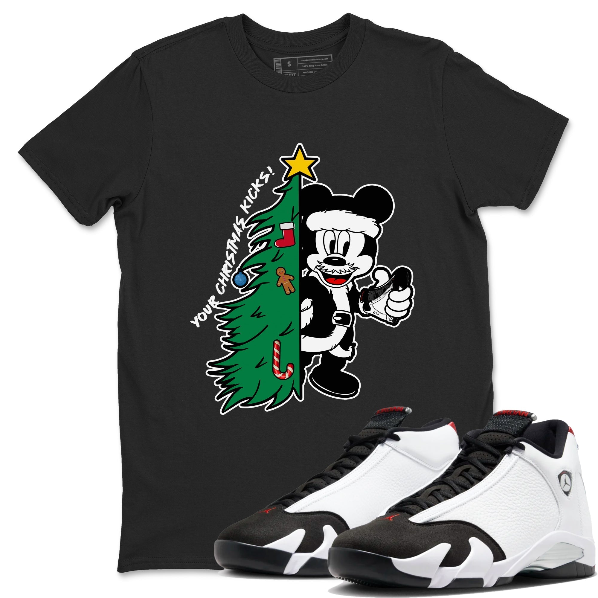 Your Christmas Kicks snkmatch Tees - Air Jordan 14 Black Toe