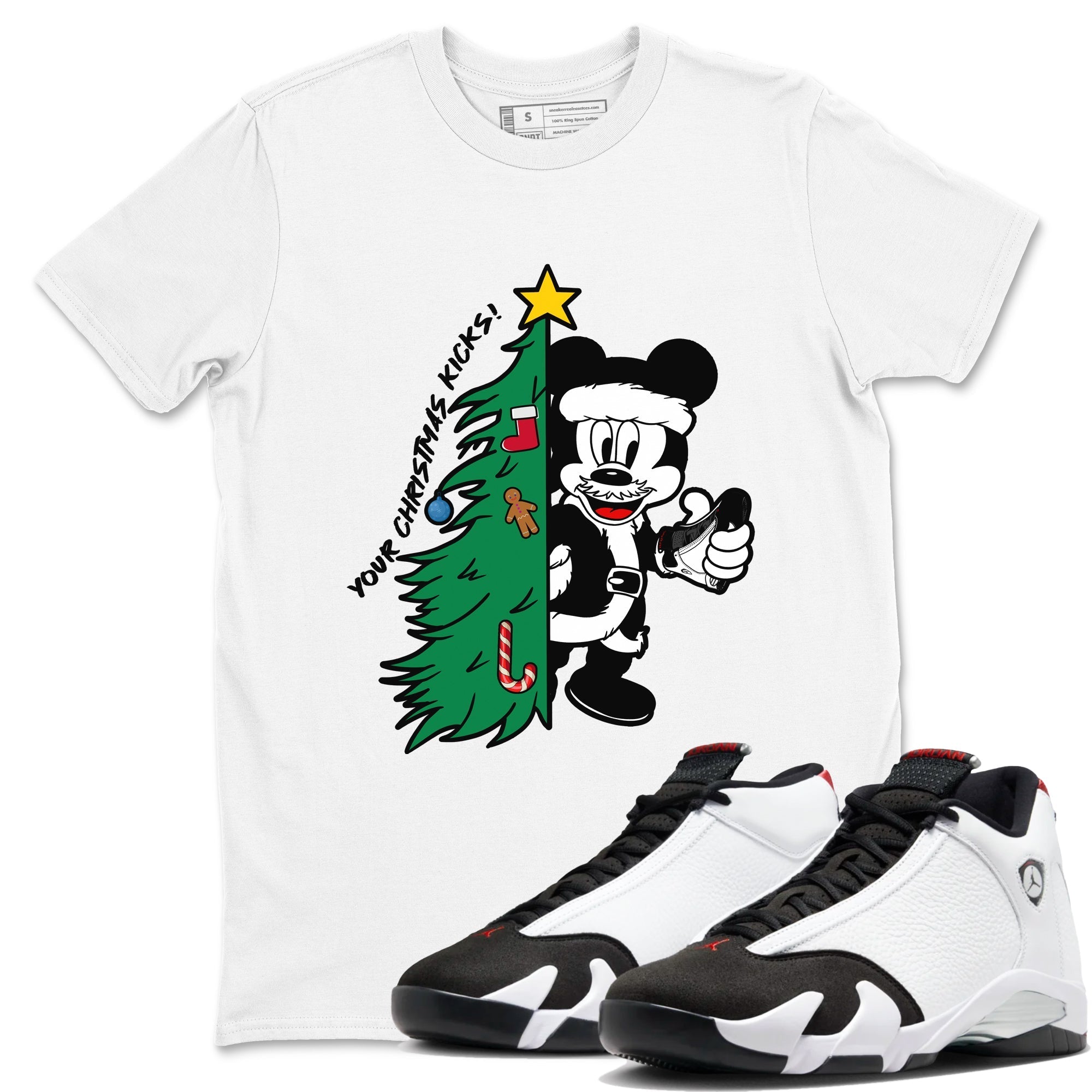 Your Christmas Kicks snkmatch Tees - Air Jordan 14 Black Toe