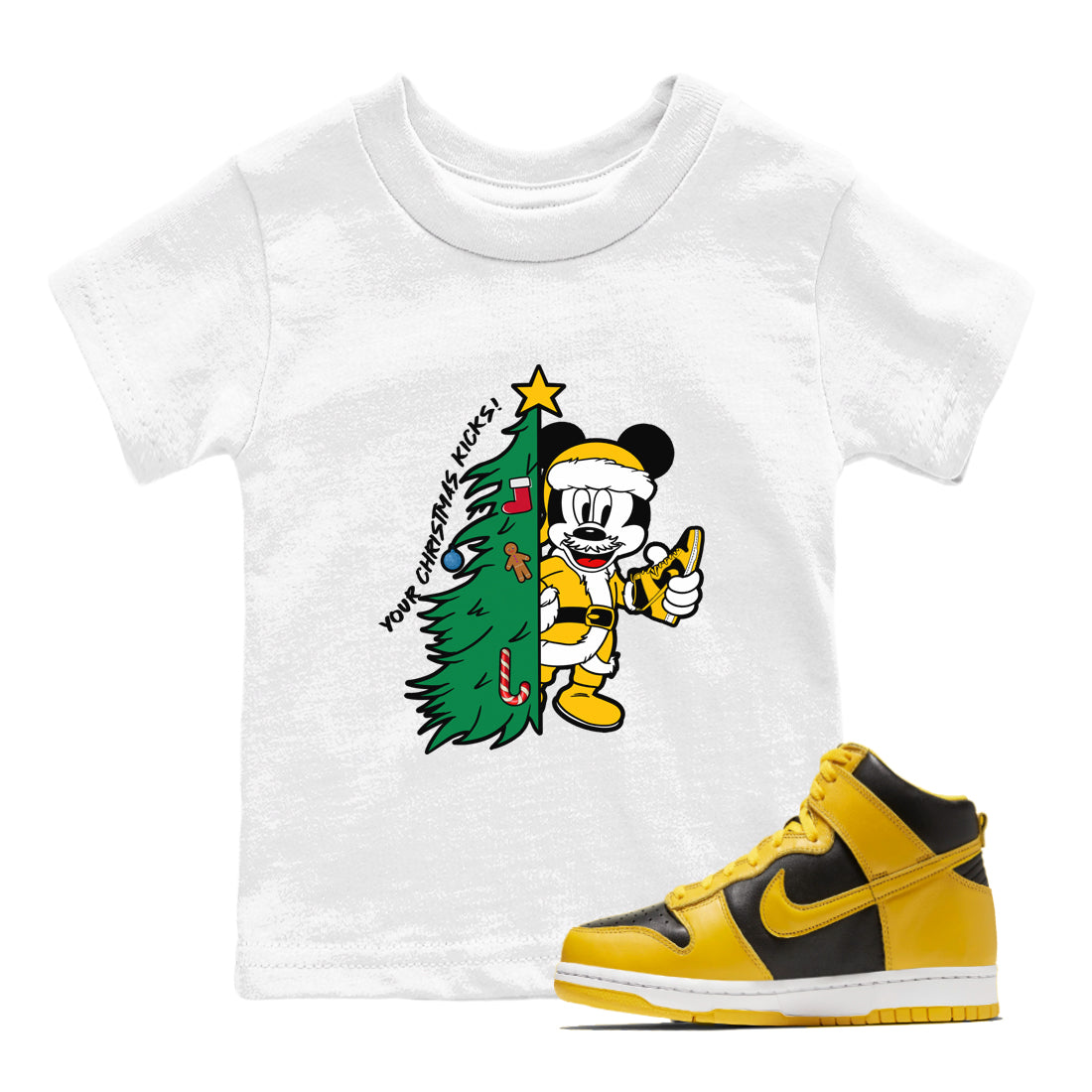 Your Christmas Kicks snkmatch Tees Kids - Dunk High Pollen