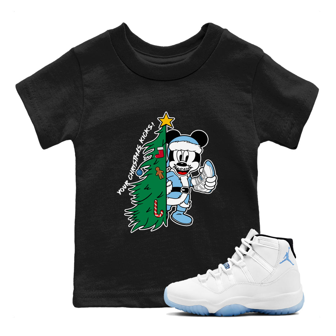 Your Christmas Kicks snkmatch Tees Kids - Air Jordan 11 Legend Blue