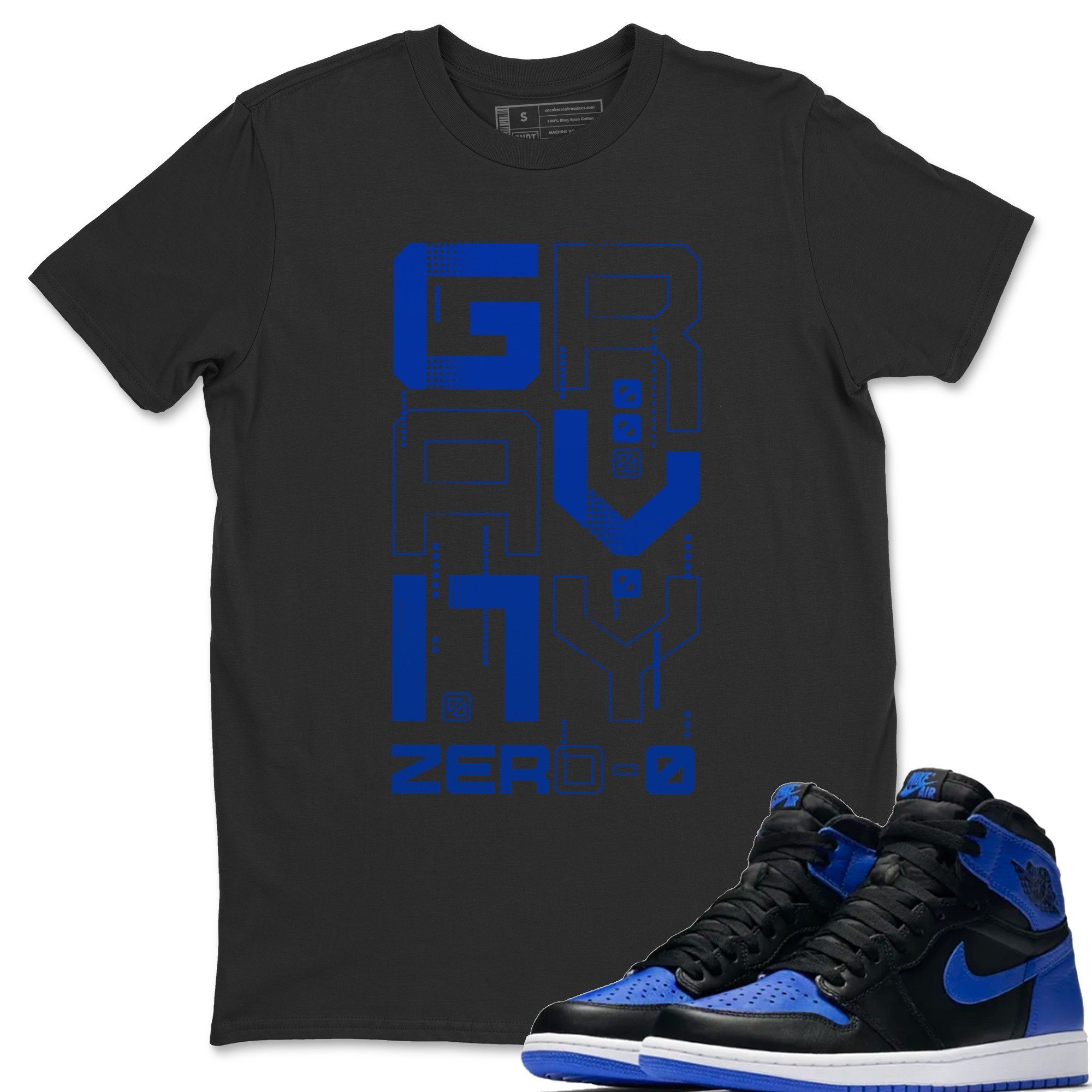 Zero Gravity Unisex Tops - Air Jordan 1 Royal Black